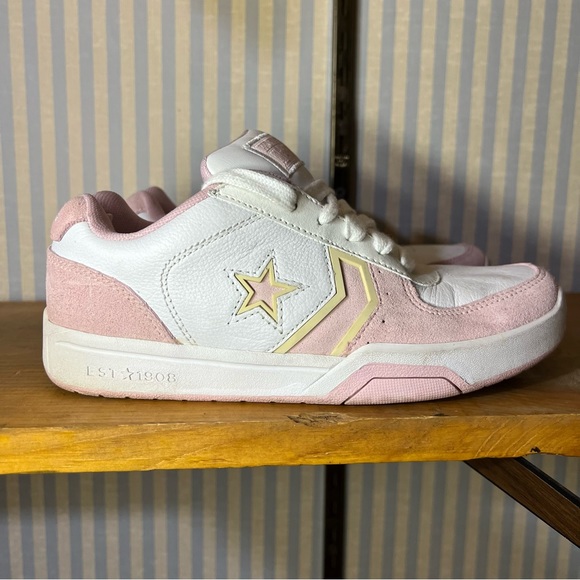Converse Shoes - Vintage Converse Pink & White Sneakers